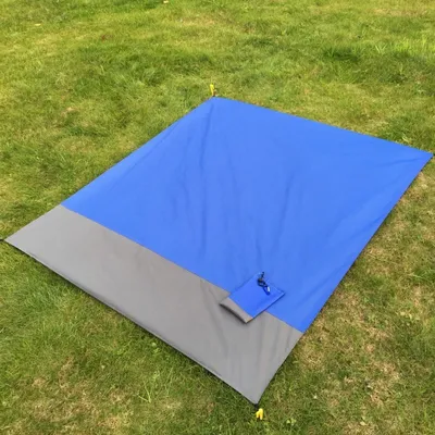 Produktbild von Licht Gewicht Sand er Strand Matte Im Freien Reise Camping Strand Matte Tragbare Faltbare Picknick Decke, Saphir