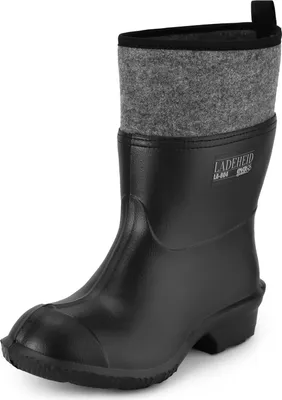 Produktbild von Ladeheid Herren federleichte Eva Thermo Gummistiefel gefüttert LA-804 (Schwarz, 38 EU)
