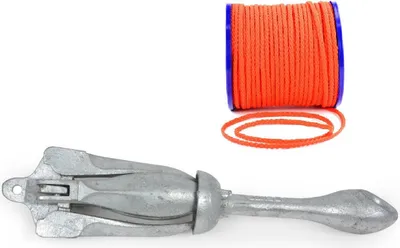 Produktbild von Anker-Set aus Faltklappanker Schirmanker 1,5 kg + Leine 15 m Ø 8 mm