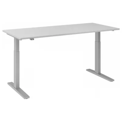 Image de Bureau réglable en hauteur XMKA | 2 moteurs | 120-180 cm | électrique | Gris, Couleur du piètement:Argent, Dimension du plateau:180 x 80 cm