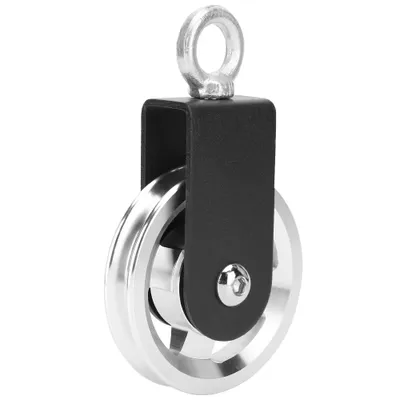Zdjęcie produktu dla Koło pasowe ze stopu aluminium, ciche koło pasowe do sprzętu sportowego, koło pasowe ze stopu aluminium 95 mm, ciche koło wiszące, koło pasowe wspornika sprzętu fitness, koło pasowe podtrzymujące sprzęt gimnastyczny