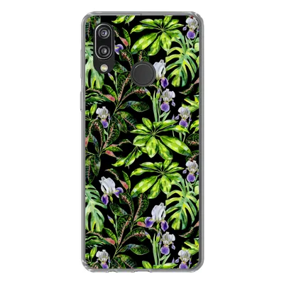 Produktbild von MuchoWow® Handyhülle Schutzhülle Hülle für Huawei P20 Lite (2020) Blume - Blätter - Muster Silikon Softcase Handy Hülle - Kartenhalter