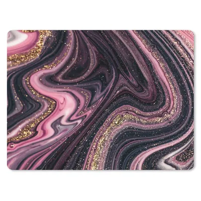 Produktbild von MuchoWow® Mauspad Mousepad Marmoroptik - Rosa - Lila - Gold - Luxus - Marmor 23x19 cm - Mousepads - Maus Mat - Pad - Mausunterlage - Schreibtischunterlage - Mauspad