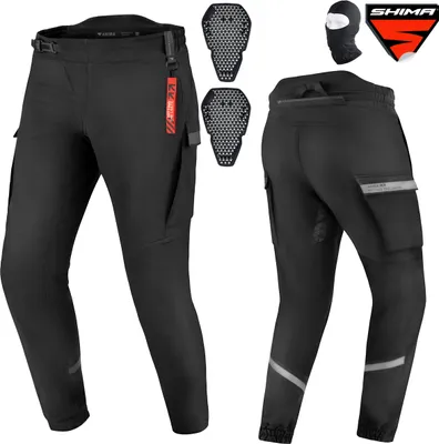 Obrázok produktu pre SHIMA Akira, motocyklové textilné nohavice, čierna farba, veľkosť XS