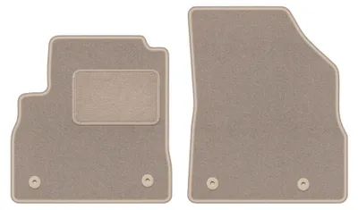 Image de Tapis avant en moquette pour Opel Astra K 2015- (berline/à hayon/break) – 2 pièces, beiges, sur mesure – Wielganizator LUX
