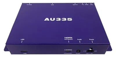 Obrázok produktu pre BrightSign AU335, Modrá, M2TS, MOV, TS, AAC, AC3, EAC3, MP2, MP3, MP4, WAV, Flash, Dolby Atmos, 100 Mbit/s