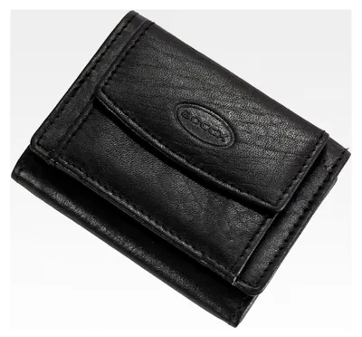 Produktbild von Mini-Geldbörse aus Leder für Herren (Schwarz)
