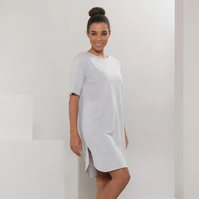 Produktbild von Damen-Nachthemd „Berit“ in Grey Melange von Living Crafts