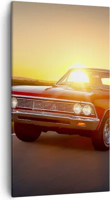 Produktbild von Bild auf Leinwand - Leinwandbild - Auto Straße - 45x80cm - Wand Bild - Wanddeko - Wandbilder - Leinwanddruck - Bilder - Kunstdruck - Wanddekoration - Leinwand bilder - Wandkunst - PA45x80-3702
