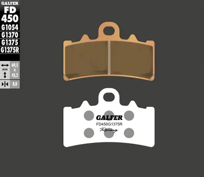 Image de Plaquettes de frein Galfer FD450G1375R métal fritté Racing SPORT