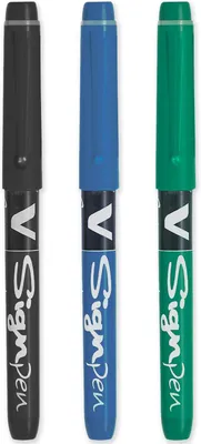 Productafbeelding van Pilot V Sign Pen - Fineliner marker pennen - 2,0 mm penpunt - 0,6 mm lijnbreedte - Lerarenpakket van 3 - Zwart