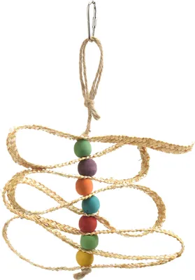 Produktbild von Woven Straw Curler · Sittichspielzeug ·  ca. 25 x 19 cm