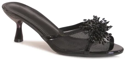 Produktbild von topschuhe24 3242 Damen Glitzer Pantoletten, Farbe:Schwarz, Größe:36 EU