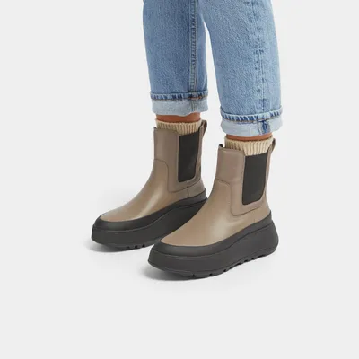 Produktbild von FITFLOP FitFlop F-Mode Water-Resistant Flatform Chelsea Boots GREY 42