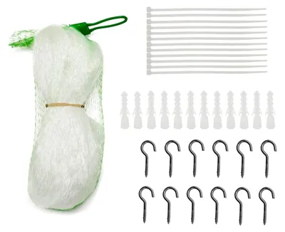 Produktbild von Katzennetz für den Balkon ohne Bohren, transparent, zuschneidbar und bissfest, Katzenschutznetz für Terrasse, Fenster und Türen (3x4m)