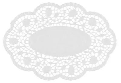 Produktbild von 500 Mokkadeckchen oval 24 cm x 16,5 cm weiss