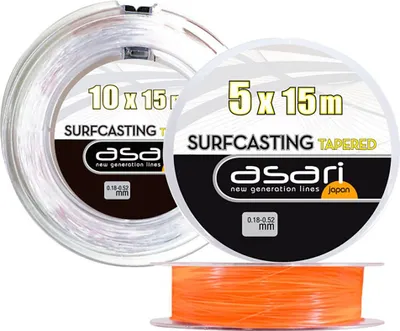 Produktbild von Asari 15 M Verjüngtes Vorfach Durchsichtig 0.20-0.57 mm Durchsichtig 0.20-0.57 mm
