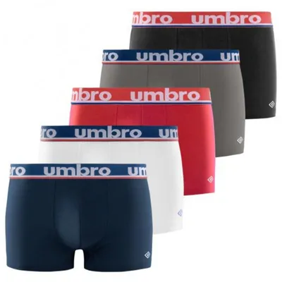 Productafbeelding van Umbro heren boxershorts, 100% katoen, 5-pack, zwart, model CLA5 (maat S)
