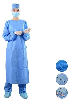 Sterile Einweg-Schutzkittel, atmungsaktiv, 30 Stück, hellblau, XL