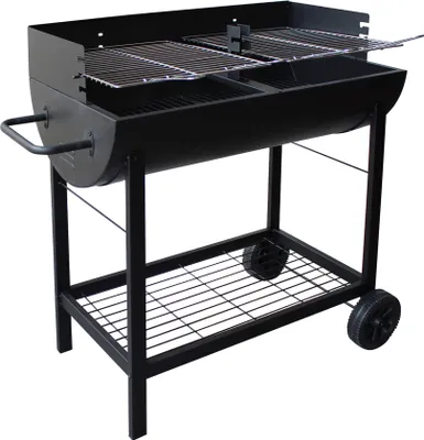 Image de Barbecue au charbon avec double grille de cuisson et roulettes Franklin