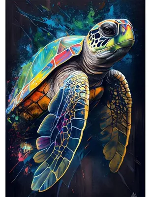 Immagine prodotto di Kit per Diamond Painting: tartaruga marina, 5D, animali, ideale per adulti e principianti, dimensioni 30x40 cm