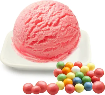 Immagine prodotto di Gomme da masticare rosa a basso contenuto di carboidrati, polvere di gelato vegana senza zucchero e senza lattosio 333 g