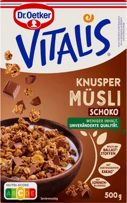 Immagine prodotto di Dr. Oetker 6520814008 Dr. Oetker Vitalis Knuspermüsli Schoko Müsli 500,0 g