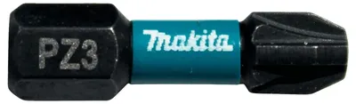 Produktbild von GARES Schlagschrauber-Bit Schraubbit-Spitze für Makita Impact Black PZ3 x 25 mm | Professionelle Schlagfeste Spitze Hex 1/4 S2 Verstärktes Zubehör Ersatzteile
