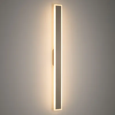 Produktbild von Außenwandlampe LED Aluminium H: 100 cm IP54 Beige länglich 3000 K warmweißes Licht 1200 lm Modern