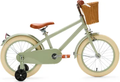 Immagine prodotto di Generation Retro 16 pollici verde - bicicletta per bambini con cestino