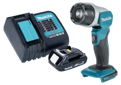Obrázek produktu pro Makita DML 808 SY1 Akumulátorová ruční lampa 14,4 / 18 V 190 lm LED + 1x akumulátor 1,5 Ah + nabíječka