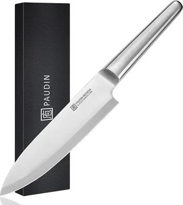 Zdjęcie produktu dla PAUDIN R1 Profesjonalny nóż szefa kuchni 20 cm - Japoński styl - Stal nierdzewna - Higieniczny i ostry jak brzytwa