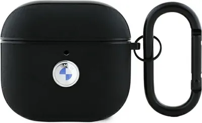 Produktbild von BMW Echtes Leder Silber Logo - Fall AirPods 4 (czarny)