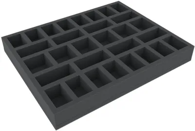 Produktbild von 40 mm Schaumstoffeinlage mit 30 Fächern für Miniaturen