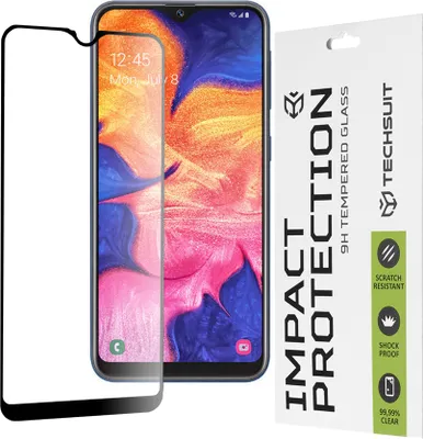 Obrázok produktu pre Techsuit 111D Celoplošné ochranné sklo s plným lepidlom pre Samsung Galaxy A10e / A20e - Čierne