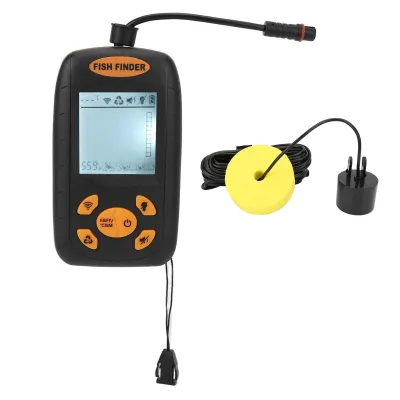 Image de Détecteur de poissons,Détecteur de profondeur portable,Détecteur de poissons portable,Sondeur portable,Sondeur sonar,Sondeur pour kayak et bateau