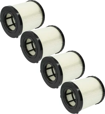Produktbild von vhbw 4x Faltenfilter kompatibel mit Dewalt DCV581h, DCV584l, DCV580h, DCV582, DCV580, DCV581 Staubsauger - Patronenfilter Schwarz Weiß