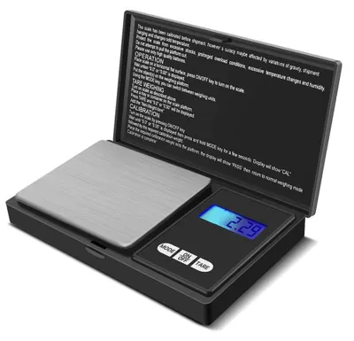 Productafbeelding van Weegschaal digitale zakweegschaal - Precisie 0,1 g tot 500 g - RVS - Met tarra-functie