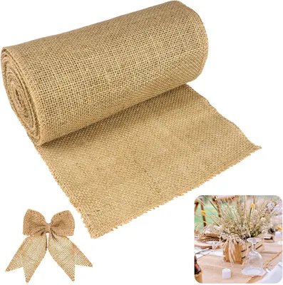 Produktbild von Tischläufer 20 cm x 6 m, Jute, für Tischdekoration