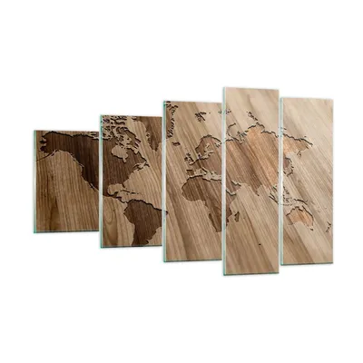 Produktbild von Bilder auf glas - Geographie Globus Karte - 100x60cm - Glasbilder - Wandbilder - Kunstdruck - zum Aufhängen bereit - Wanddekoration aus Glas - Glas Bilder - Wandbild auf Glas - GEG100x60-3042