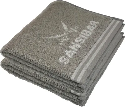 Produktbild von Sansibar Sylt Duschtuch/Badetuch/Saunatuch 2er Set, Frottier-Serie "Doubleface“, 80x150 cm, silber/weiß