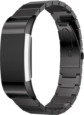 Produktbild von Strap-it Fitbit Charge 2 Armband Metall (Schwarz)