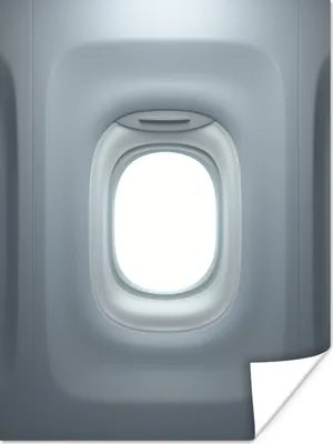 Produktbild von MuchoWow® Poster Fenster des Flugzeugs 30x40 cm - Wandplakat - Poster Kinderzimmer