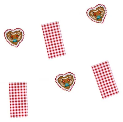 Produktbild von 40x Papiergirlande 4 m "Hüttengaudi" rot weiß