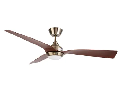 Produktbild von Deckenventilator DC brauner mit 170RPM Flügeln und Licht für 35m2