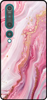Produktbild von Smartphonica Handytasche geeignet für Xiaomi Mi 10 / 10 Pro mit Marmordruck - TPU zurück Abdeckung Fall Marmor-Design - Pink