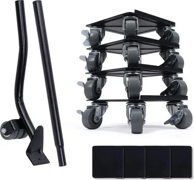 Immagine prodotto di Set di rotelle per mobili, 4 pezzi, girevoli a 360° con portata di 1300 kg