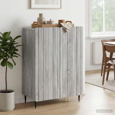 Immagine prodotto di Credenza vidaXL Sonoma grigia 66 x 34,5 x 92 cm in materiale derivato dal legno