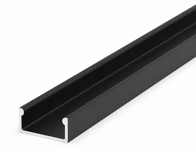 Produktbild von LED Profile in schwarz P4-1 100CM ohne Abdeckung für LED Streifen bis 13mm Breite
