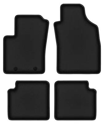 Produktbild von Velours-Fußmatten für Fiat 500 2007-2013 (Cabrio/Schrägheck) – 4-tlg, Schwarz, passgenau – Wielganizator DURBAN